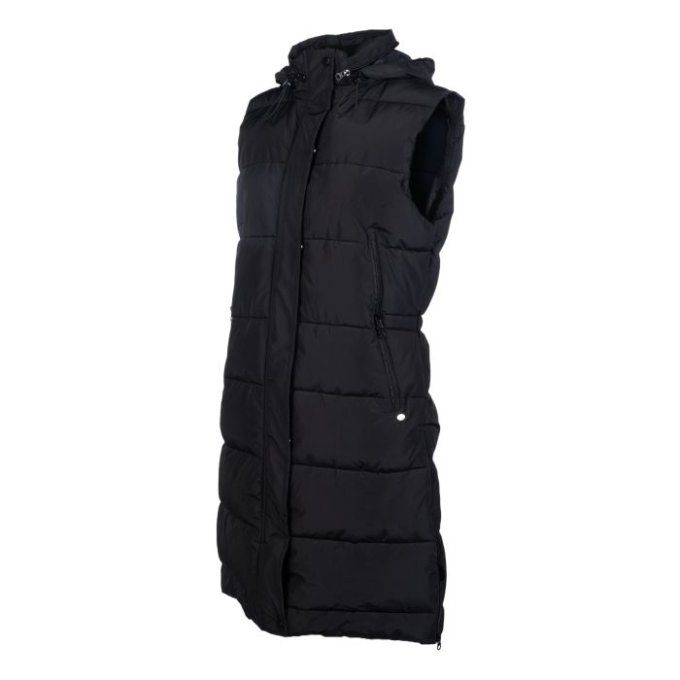 Doudoune longue sans manche Kaki