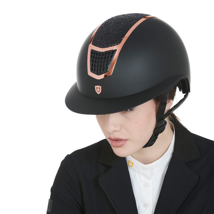Casque Equestro visière large rose gold