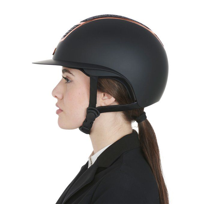 Casque Equestro visière large rose gold