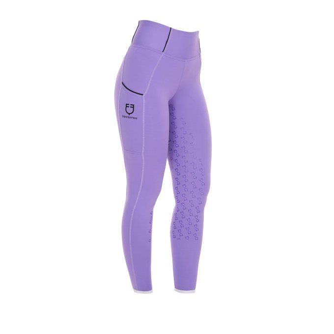 Legging Beige Equestro  Purple