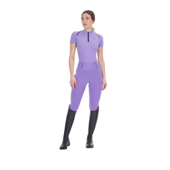 Legging Beige Equestro  Purple